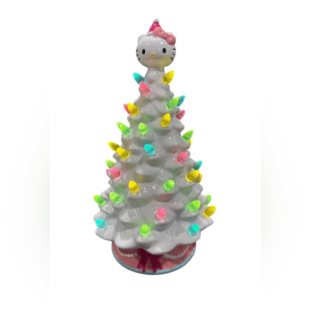 The Hello Kitty Ceramic Christmas Tree with Multi-Color Lights by Ikonic - Picture 2 of 12